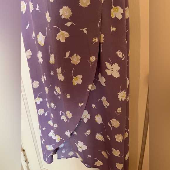 Sanctuary Lavender Floral "Wrap Illusion" Maxi Dress - Picture 7 of 13